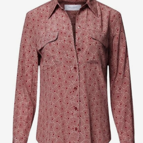 Equipment Slim Signature Earth Red Nature shirt 80% off MSRP - Picture 4 of 4